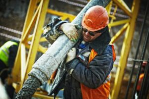 image of construction worker at a site | portland vancouver salem portable toilet rental